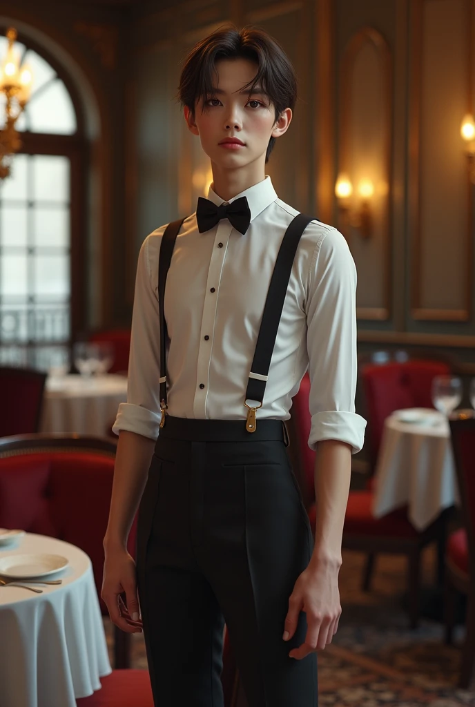 a femboy boy Waiter
