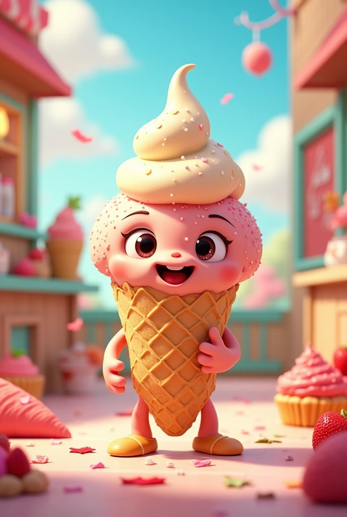 An animated dessert advertisement and use it as a poster