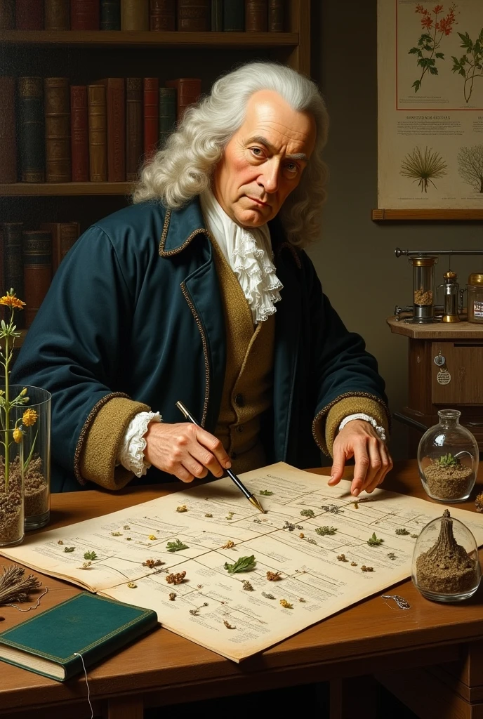 Carl Linnaeus doing a phylogeny