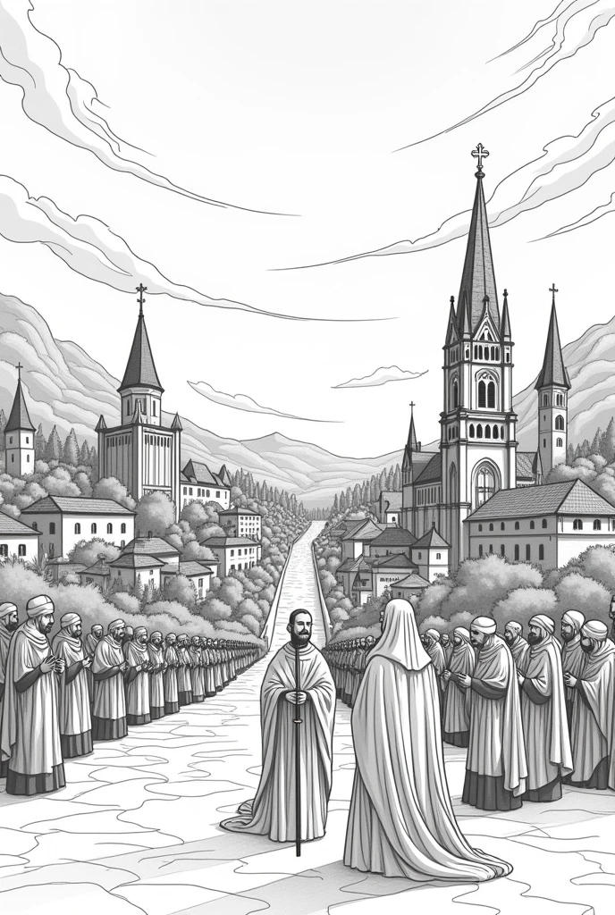Create an image of the reform and counter-reform for me to recreate by drawing it in simple and easy black and white.