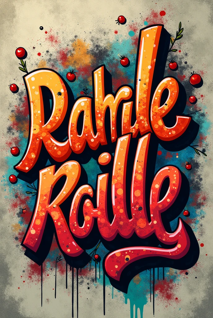 Create the name ratatouille graffiti style wild style Hard