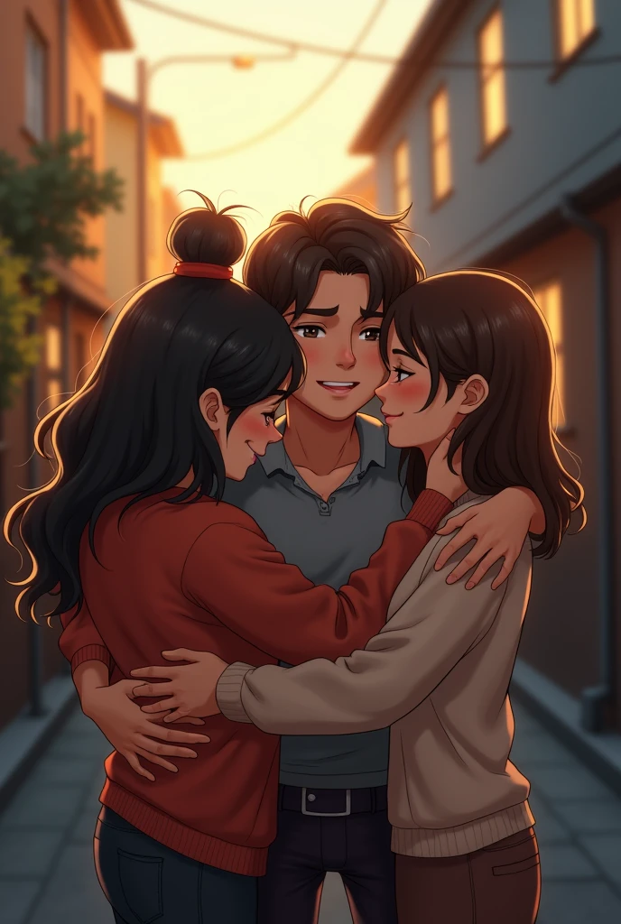 Friends saying goodbye to a homosexual friend