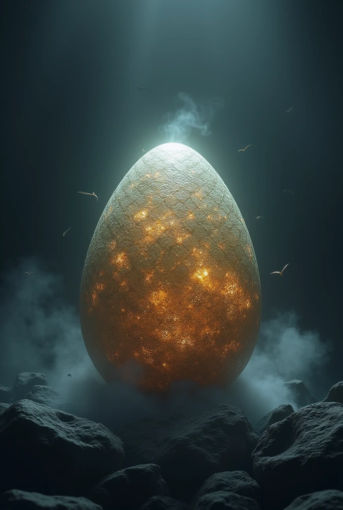 (photorealism:1.2), magic dragon egg. Inspired by Japan, dark and gloomy. magic egg. A single egg, just one egg.