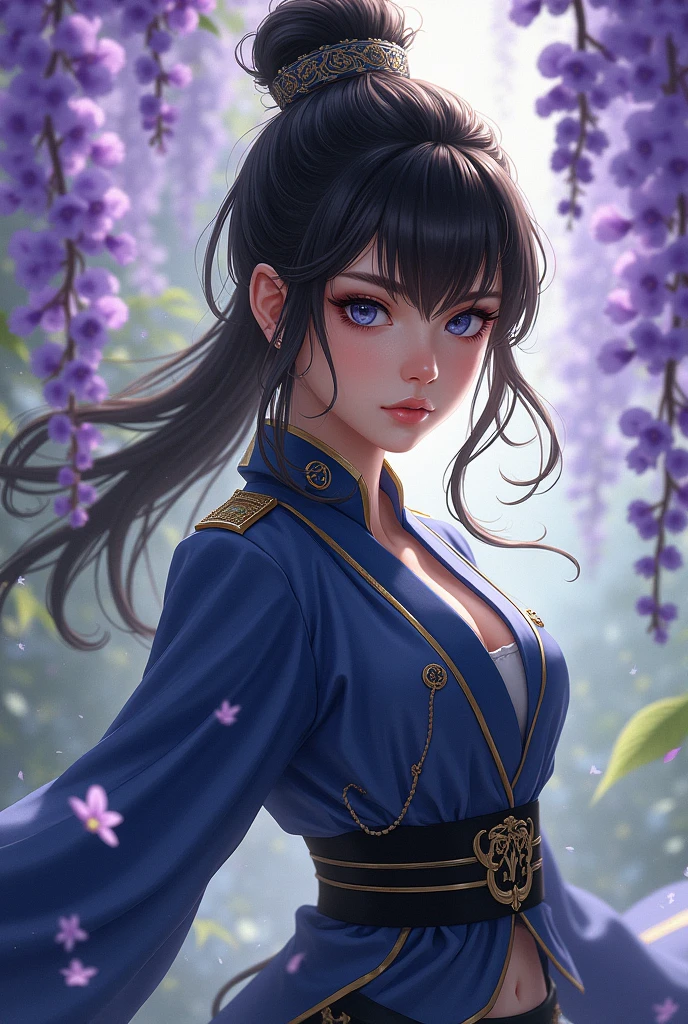 Kimetsu no yaiba, Demon Slayer, demon hunter, there, wisteria breathing, Girl, in hunters uniform