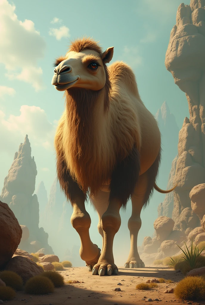 Make a camel look like a drunk, without infantilizing him and making him angrier