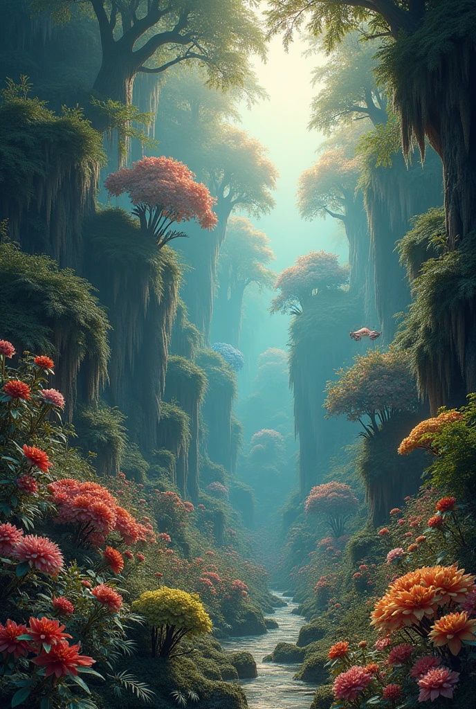 create for me a surrealistic image of nature