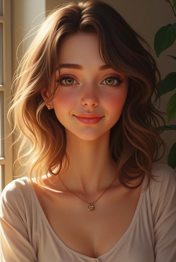 Une femme qui s'apprête à nous faire un bisous