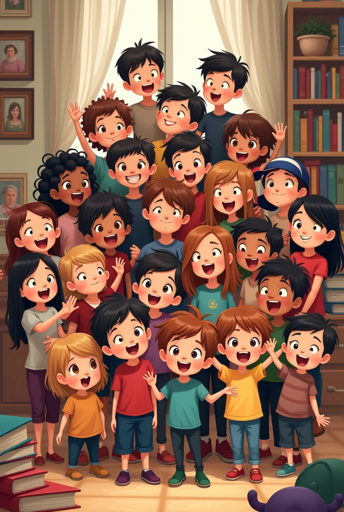 Large family 24 children 
