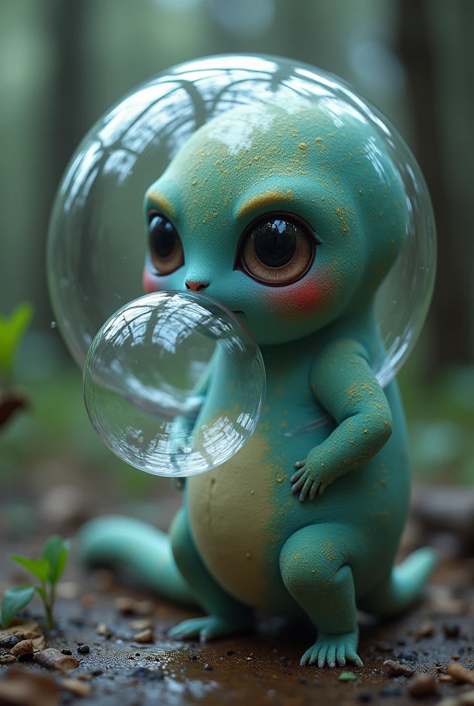 A bubble sucking a dick