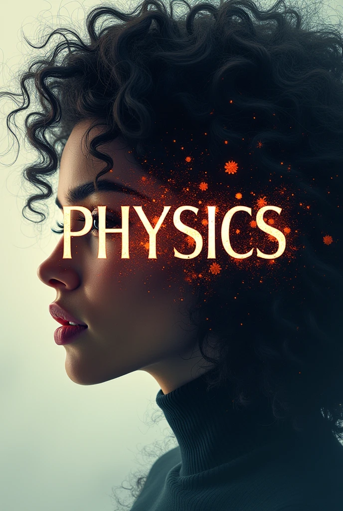A TEXT THAT SAYS PHYSICS ALBUM IN LETTER LETTERS THAT HAS A WOMAN WITH CURLY HAIR 