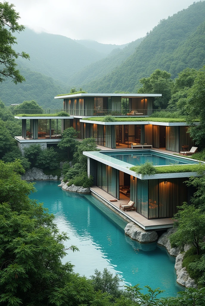 Hotel with a rainwater harvesting system