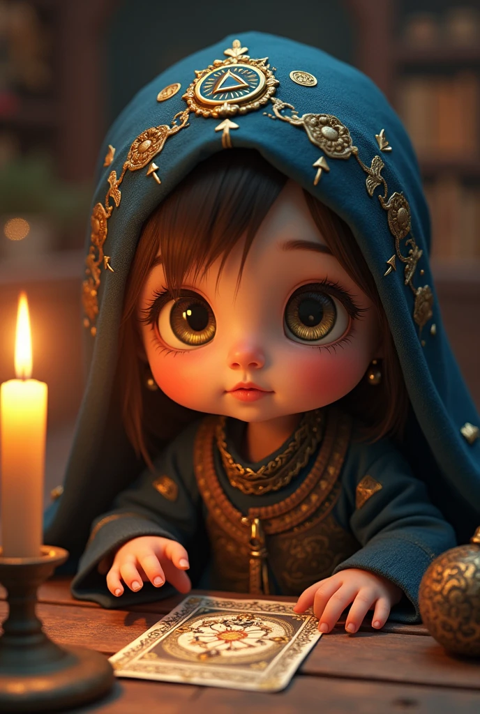 Cute baby fortune teller'Casts a highly accurate divining gaze,