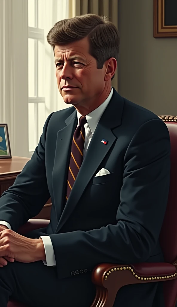 john f kennedy, Sitting