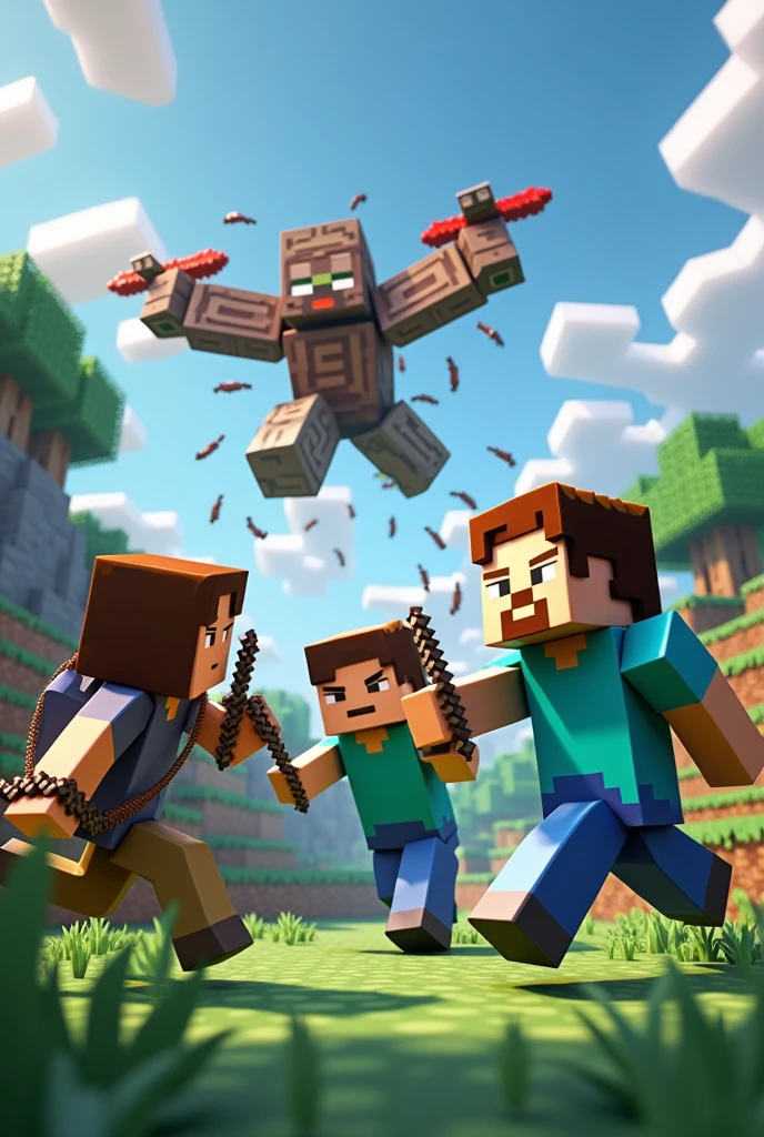 Me and some friends who are in the world of minecraft scape and run parasites with buglin and some rupters around
