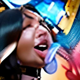 black choker, face all cumshot, lots of cum on the face, piercing no nariz, tabletop,high resolution,high resolution, awarded photo, textura de pele realista,very detailled, Keep your eyes sharp and focused, nariz e boca,Facial Focus, Woman with open mouth and closed eyes, black camisole、3,Bblack hair、symmetrical face,realistic nostrils、low angle、elongated C-shaped nostrils,,,Be careful when browsing,white background、sweaty skin、Iluminação que destaca a sweaty skin、((Hook Nose))Skin shiny with sweat、shining skin、sweaty hair、ball gag、lighting sun、