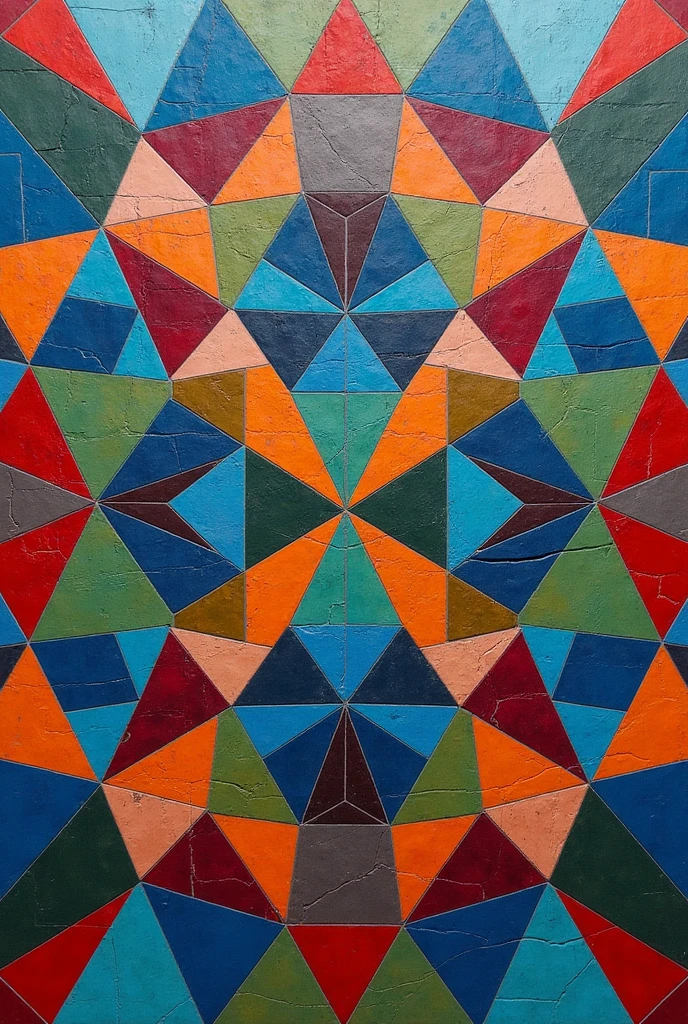 A symmetrical mosaic with triangle 