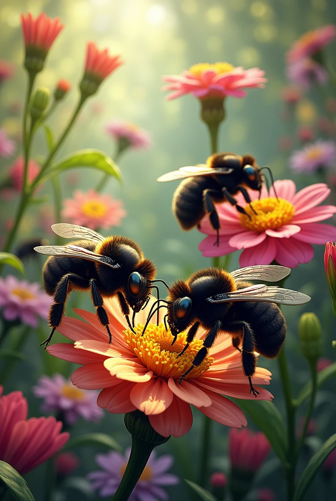 Xylocopa bees are essential pollinators of several plant species.