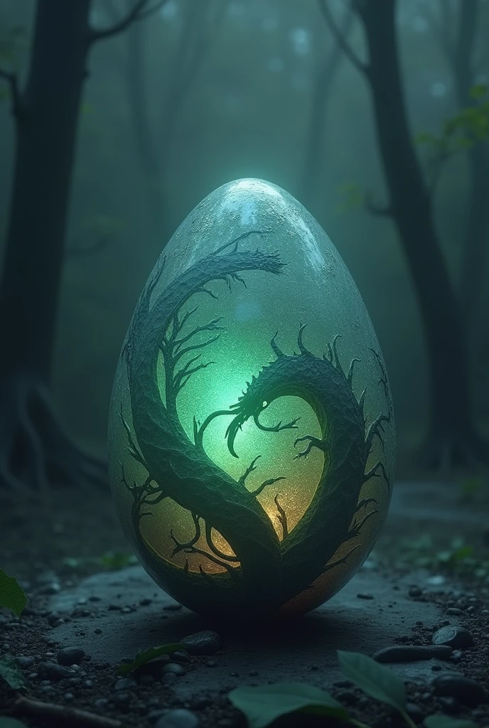 (photorealism:1.2), magic dragon egg. Inspirado en Japan, dark and gloomy. magic egg. A single egg, just one egg, Japan, Japanese,