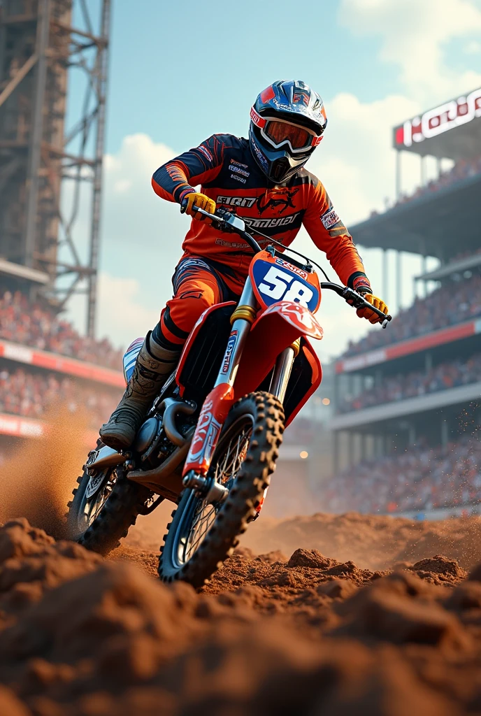 Supercross rider number 58