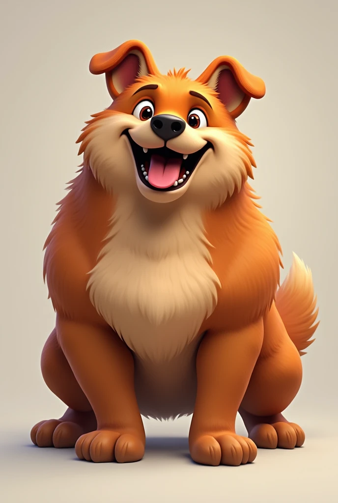 Muscular brown dog smiling