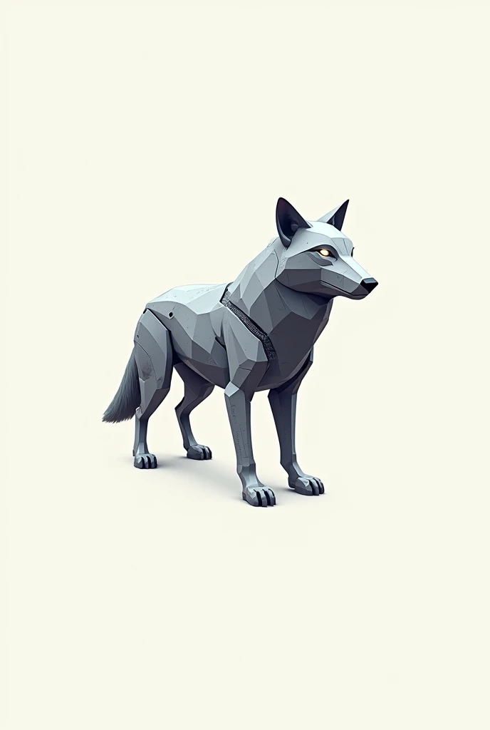 make a logo of a wolf with technology features. offwhite.