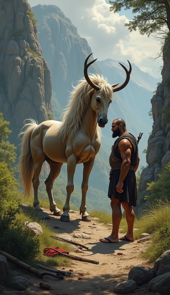 One day, During a hunt, Chiron was accidentally wounded by a poisoned arrow from Heracles. As he was immortal, Chiron could not die, but I suffered unbearable pain.