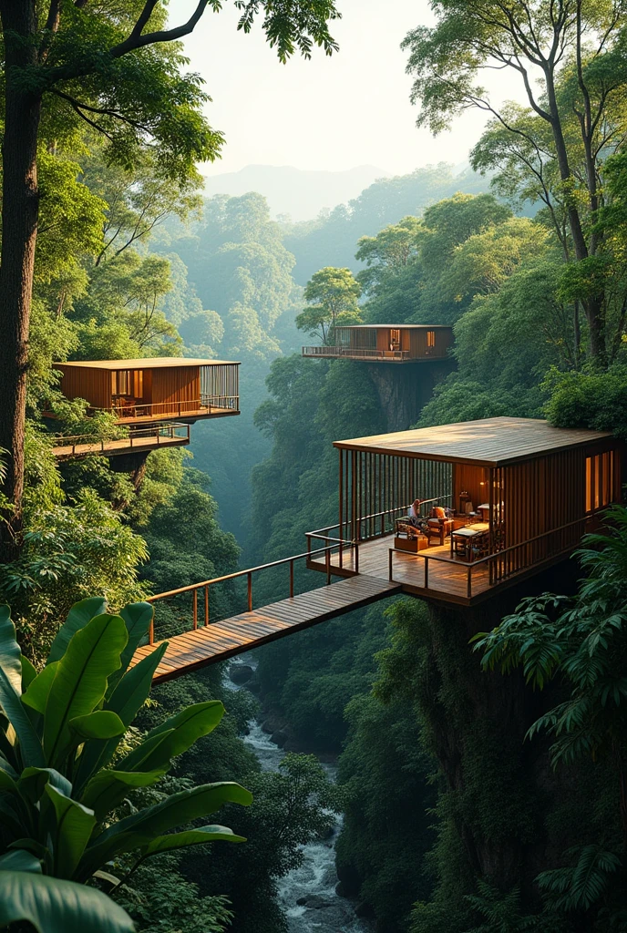 Hotels in the Amazon rainforest with elevated construction
