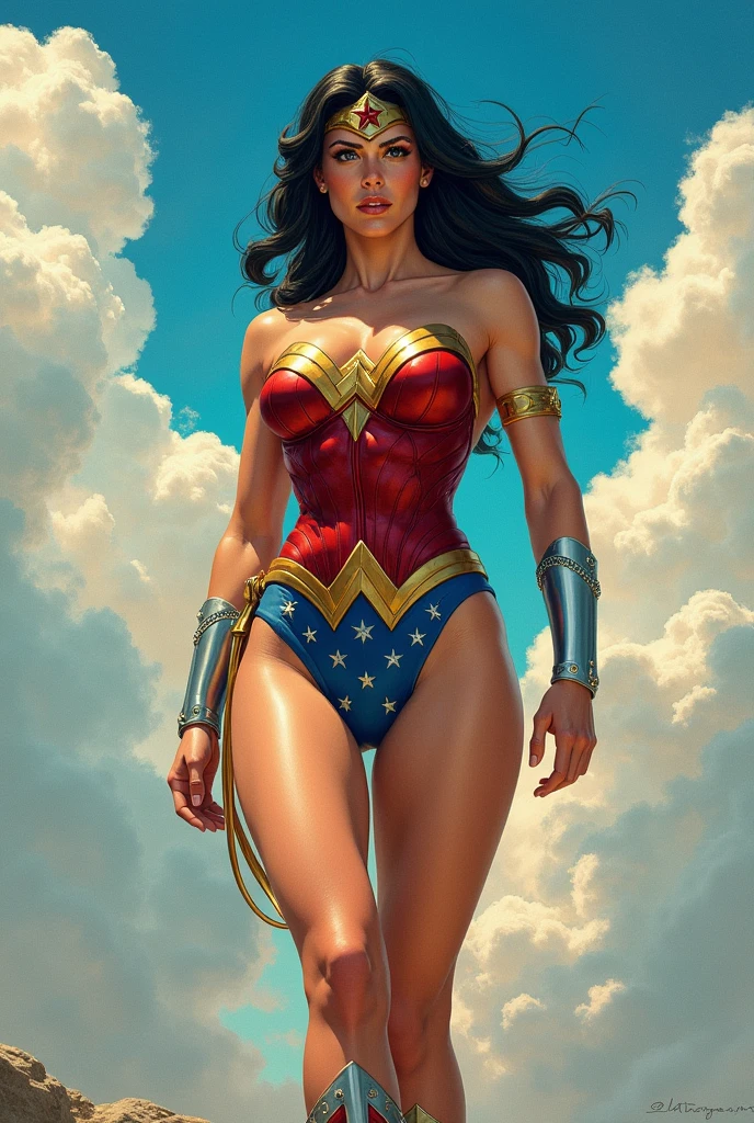 Wonder Woman, whole body, Muscular