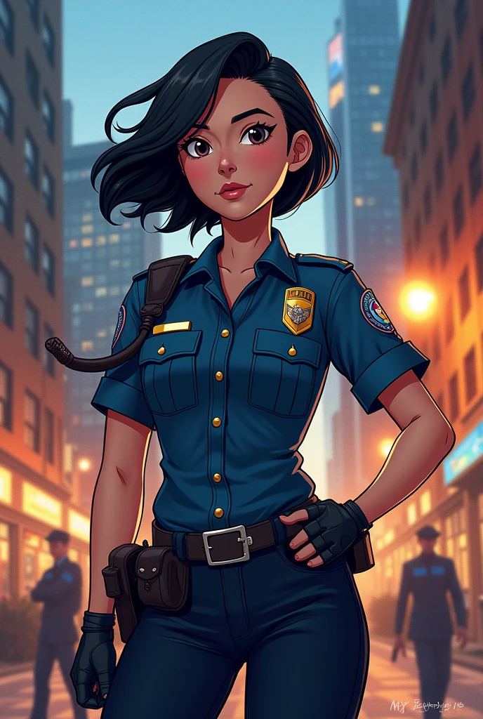 Comic 2d estilo marvel. Lucy Chen de la serie The rookie