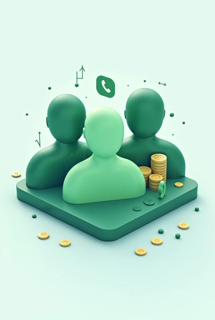 A whatsapp grupo icon with a investiment graphic 