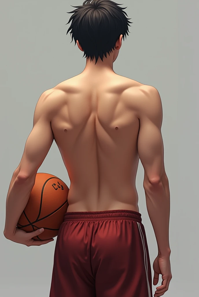 1boy、Photo Quality、Cute handsome man、Mash Hair、Japanese male, 、Completely naked、Full nudity、erection、Huge penis、Highest quality、Realistic、beautiful、Basketball game、Back view with ball、Completely naked、Butt Exposed、Full nudity、Naked、All Nude