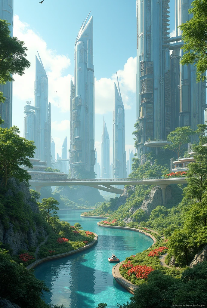 A futuristic and sustainable planet 