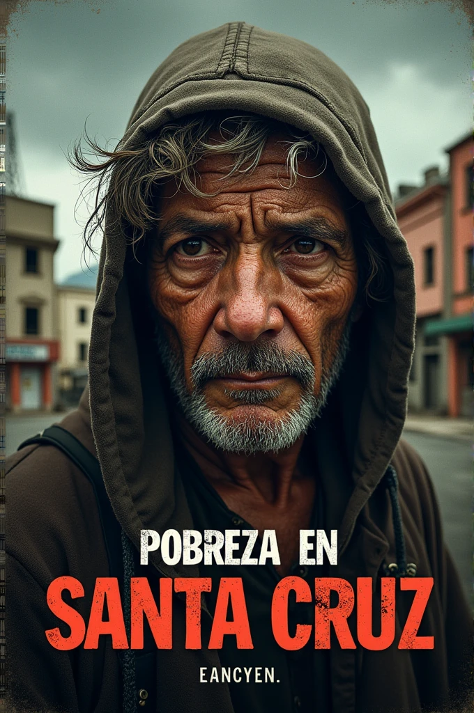 To a cover about poverty and that says poverty in Santa Cruz in large letters but written in Spanish