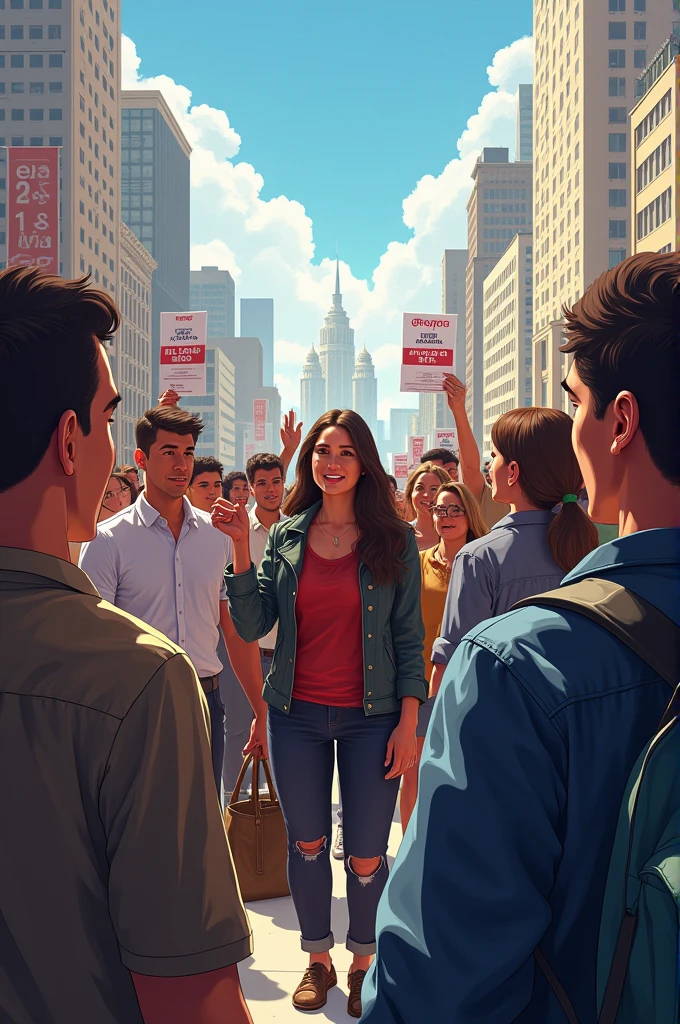 People practicing democracy 