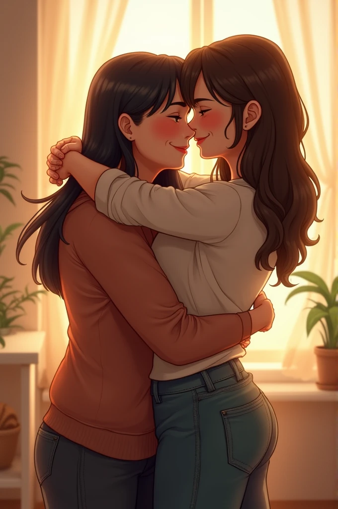 I want the person on the right to hug the person on the left and I want the person on the left to hug the person on the right