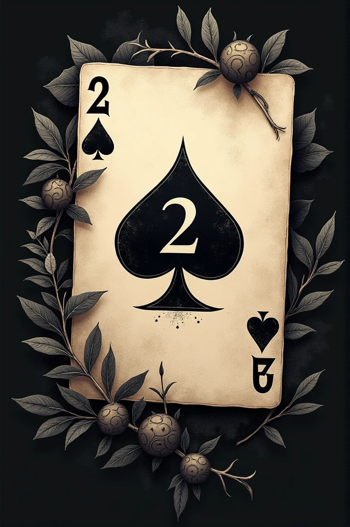 Two of spades playing card tattoo