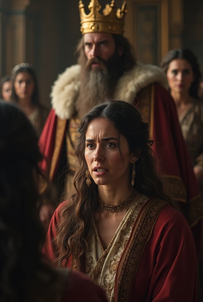 But the woman, whose son was the living one, spoke to the king (because her bowels were moved with tenderness toward her son), e disse: ah! my lord, give him the living, and by no means kill him. But the other said: Neither yours nor mine be; I divided it.