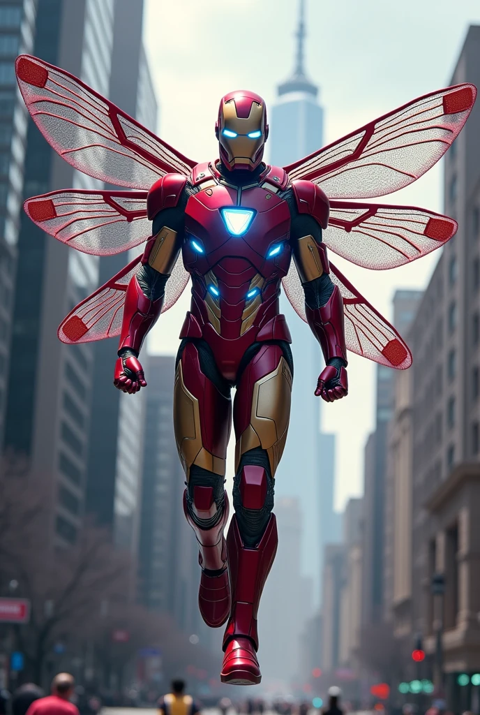 Combined with Iron Man、captain America、1 character with dragonfly man characteristics