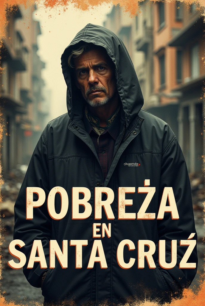 To a cover about poverty and that says. Poverty in Santa Cruz in large print but written in Spanish