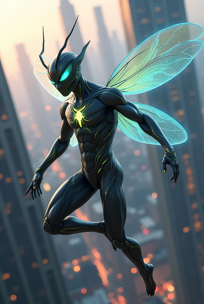 Combined with Superman, spider-man1 character with characteristics of dragonfly man
