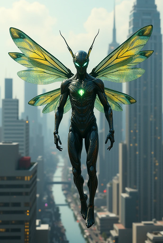 Combined with Superman, spider-man1 character with characteristics of dragonfly man