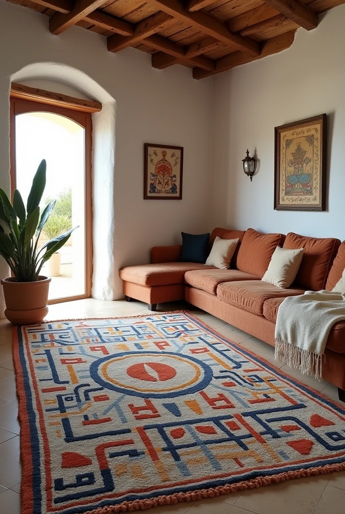 Tufting rugs for Greek living room
