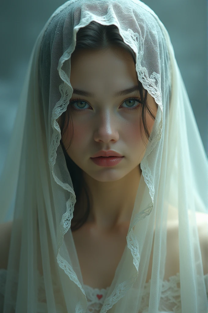 Make me a picture of a woman wearing a veil