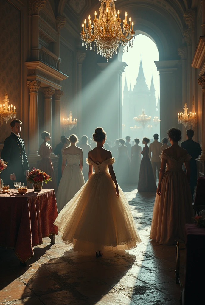 "On one occasion, the palace announced the holding of a royal ball, in order to find a worthy wife for the prince. Cinderella expressed a desire to attend the event, but her stepmother stopped her from going." 