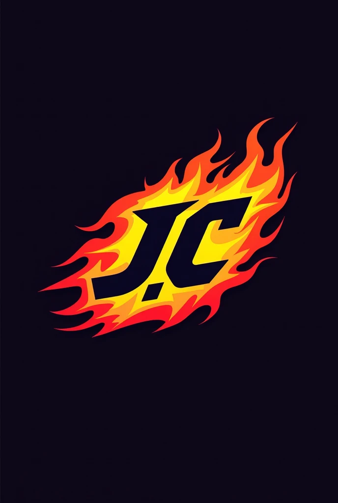 Logo for shoe brand with J.C with lots of flame and stripes