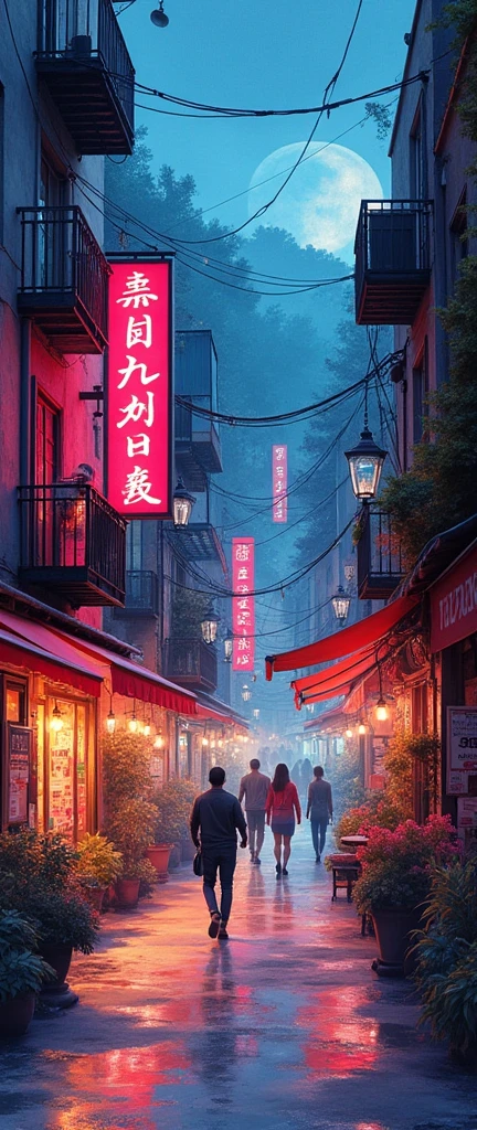 Best Quality, super fine, 16k, delicate and dynamic, gorgeous watercolor landscape painting, A beautiful red light district at night, modern and retro, pop and classical, New and old, Learning from the past, (magnificent view:1.7) , (watercolor techniques, bleeding, Layers, dry brushing, chisporroteo, drip, gradation, clean)