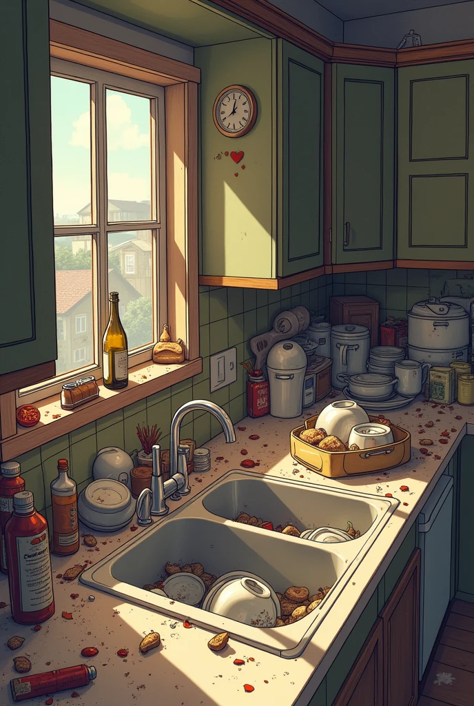 creates a messy kitchen