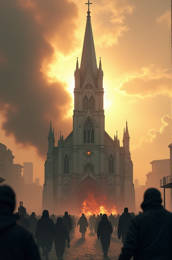 generates an image of the church against violence