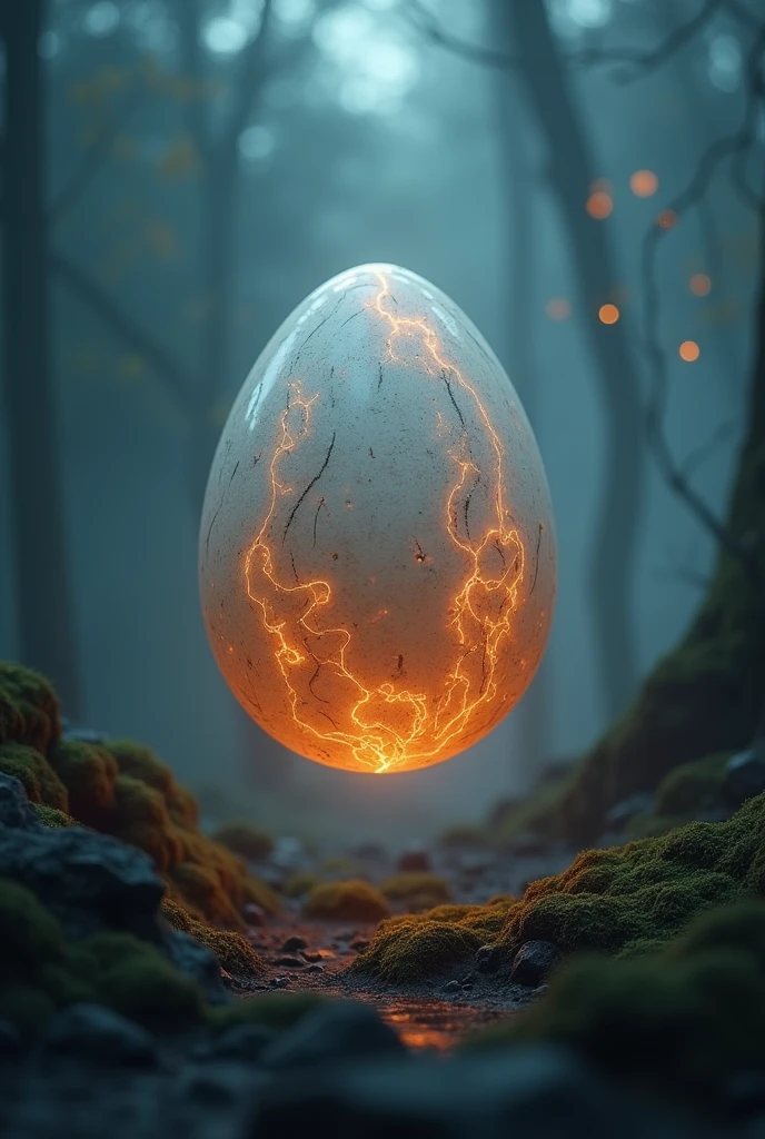 (photorealism:1.2), magic dragon egg. Inspired by Japan, dark and gloomy. magic egg. A single egg, just one egg, announcing the arrival of a baby, baby dragon.