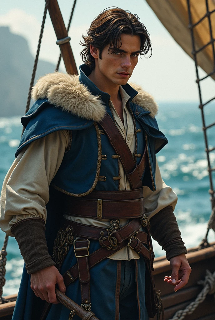 Make a man, Ronan is a bold and adventurous young man, with brown hair and amber eyes, inherited from his mother. He is an excellent sailor and naval strategist, with a strong personality and
medieval era, middle ages